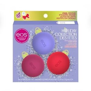 🆓️ W/ $75 Purchase! 💜eos Holiday Collection Lip Balm Set ~ 🆕